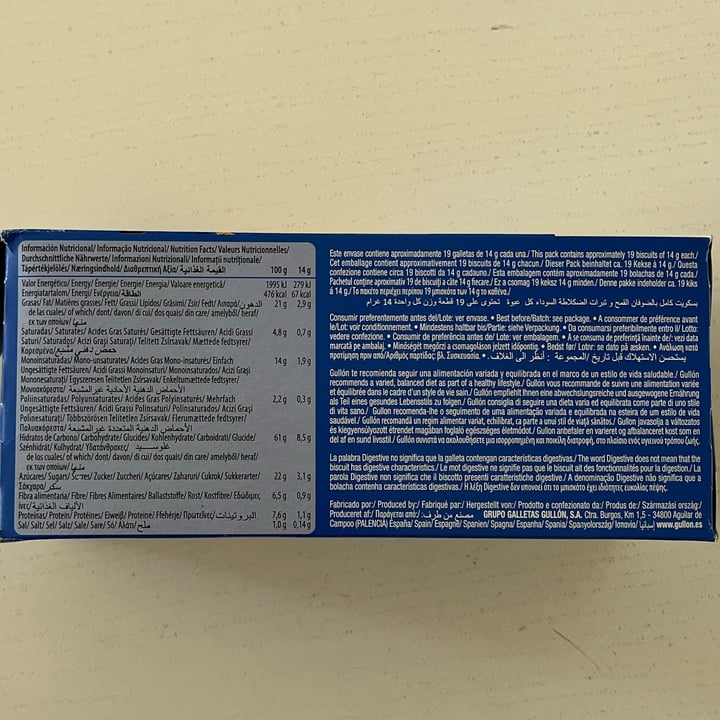 review photo of Gullón Digestive Oats Choc shared by @silvia22m on 06 Sep 2022 - review