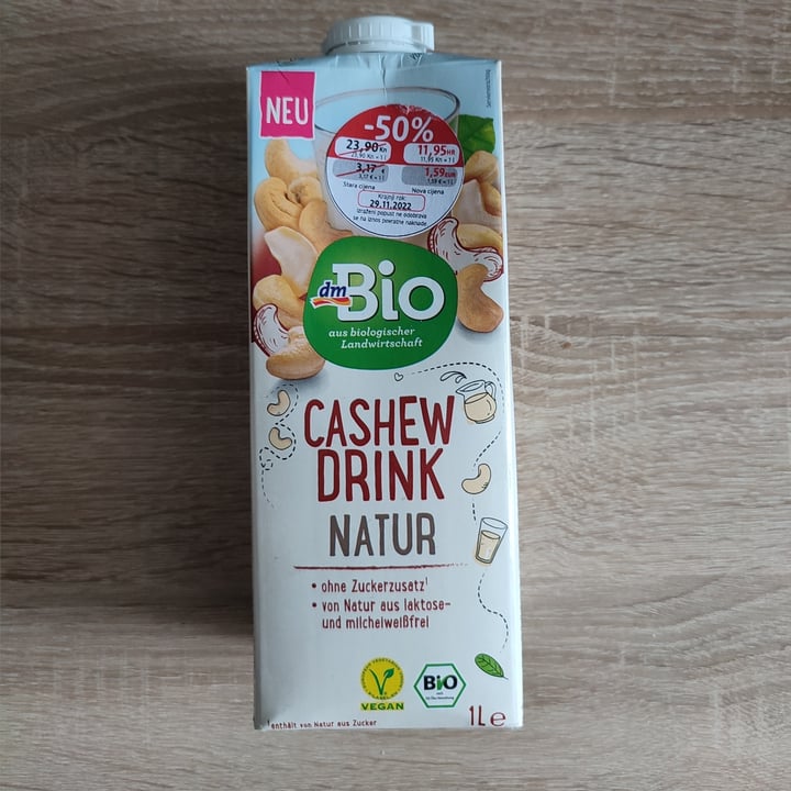 photo of dmBio Cashew Drink Natur shared by @szilvia on  12 Nov 2022 - review