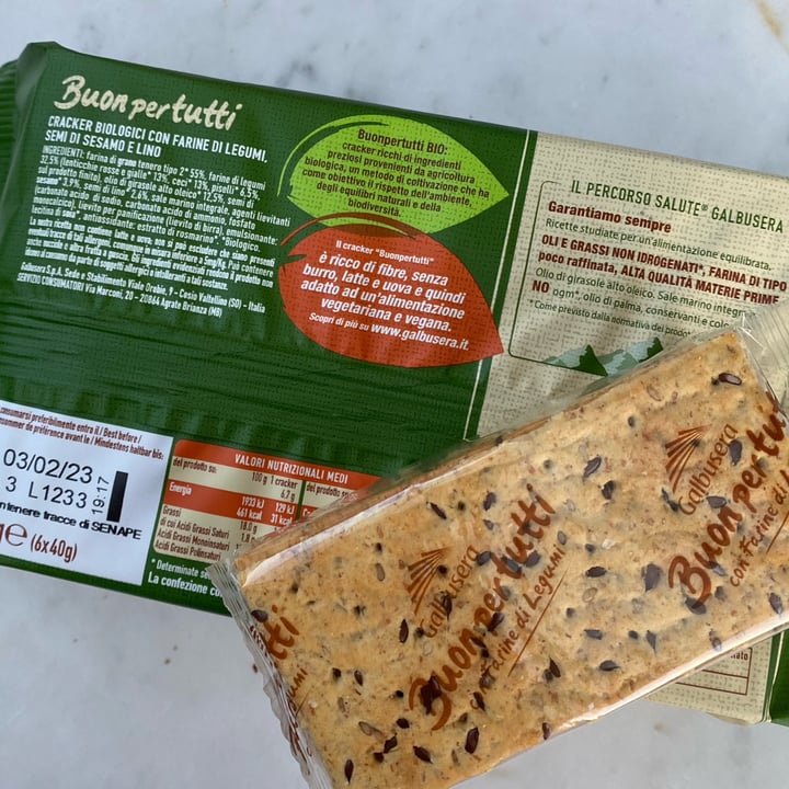 photo of Galbusera buon per tutti biologico con farine di legumi (cracker) shared by @noemiyazz on  25 Aug 2022 - review