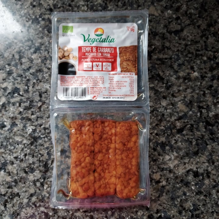 photo of Vegetalia Tempe de garbanzos macerado con tamari shared by @sabrinamurua on  17 Apr 2022 - review