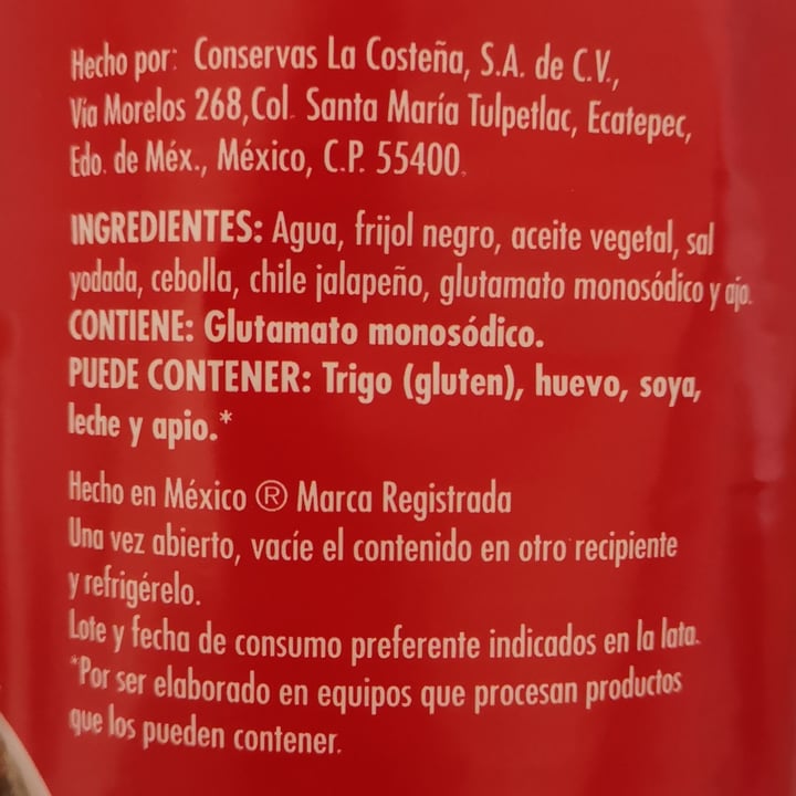 review photo of La Costeña Frijoles negros refritos shared by @coconejito on 12 Jun 2022 - review