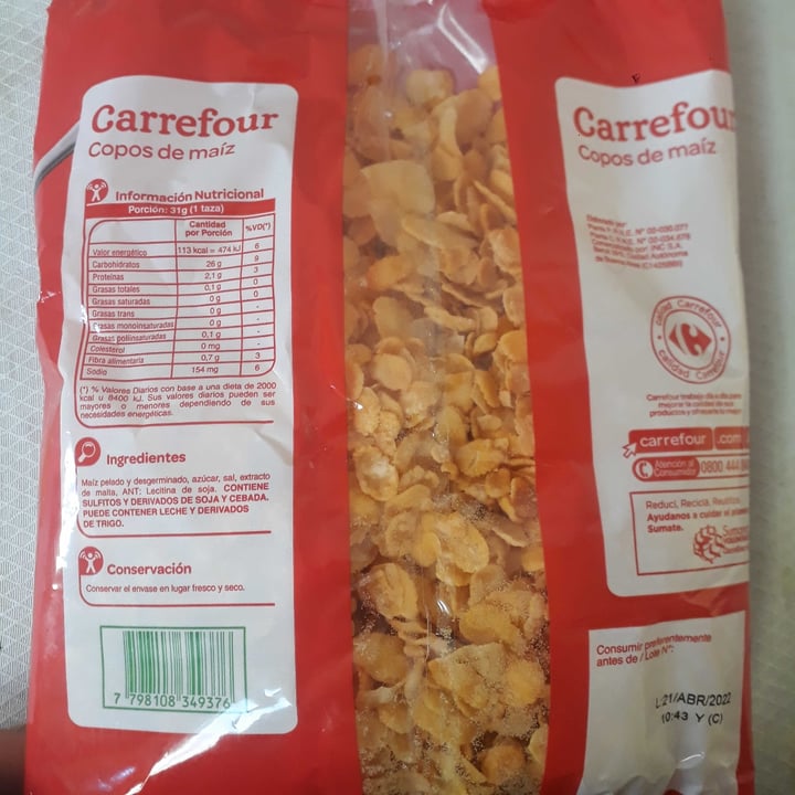 photo of Carrefour Copos de maiz sin azucar shared by @pamee22 on  29 Aug 2021 - review