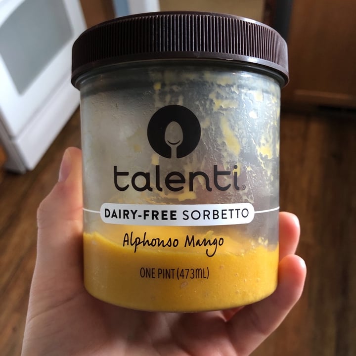 photo of Talenti Gelato Dairy Free Sorbetto Alphanso Mango shared by @lauren0gden on  23 Apr 2020 - review