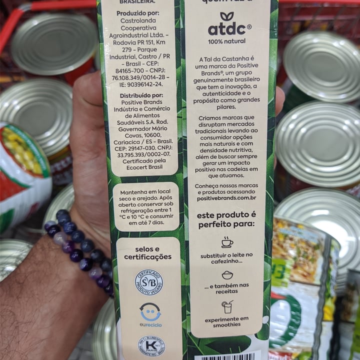 review photo of A Tal da Castanha Bebida vegetal shared by @caiqueoliveira on 21 Apr 2022 - review
