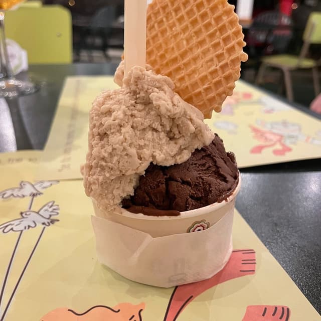 Photo of the dish “Gelato Nocciola E Cioccolato Fondente 74%”