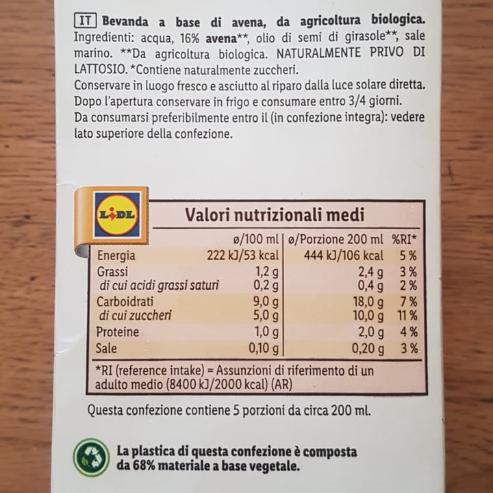 review photo of Vemondo Bio bevanda avena shared by @lamerip on 08 Jun 2022 - review