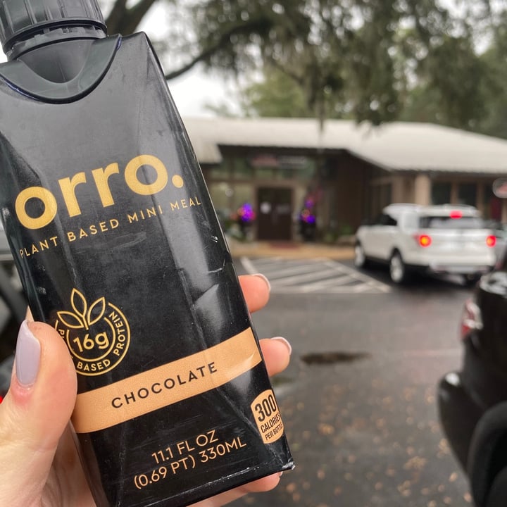 photo of drink orro chocolate protein drink shared by @cecevegan on  03 Feb 2021 - review