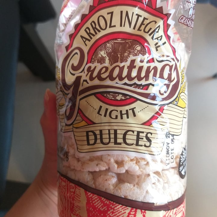 review photo of Greating Galletas de Arroz Integral Light Dulces shared by @maybustos on 21 Sep 2020 - review