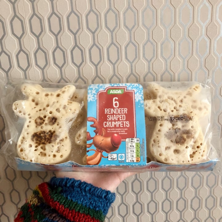 photo of ASDA 6 Reindeer Shaped Crumpets shared by @blue-jay on  21 Dec 2021 - review