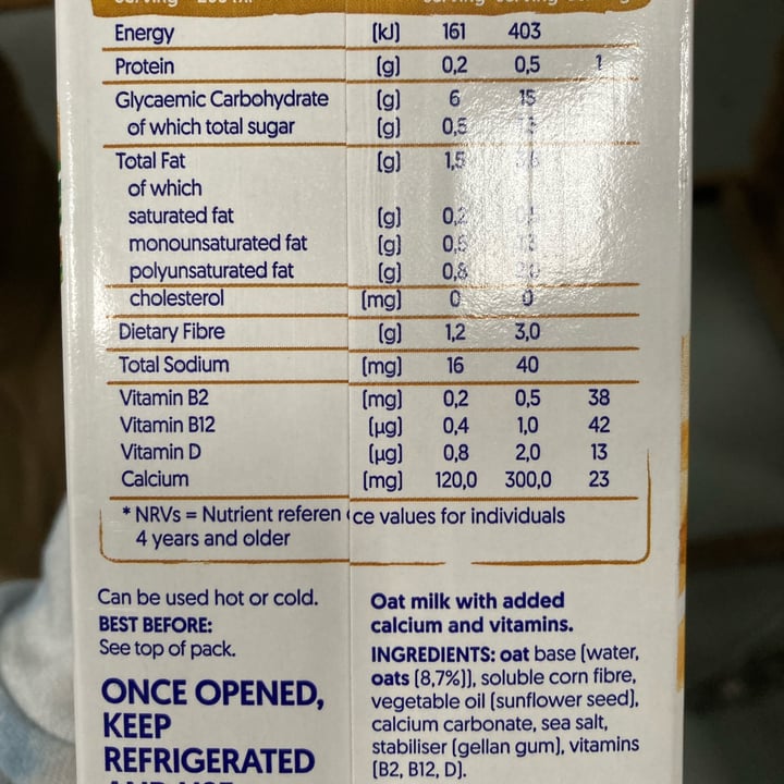 review photo of Alpro Oat Milk shared by @rozannecalitz on 08 Jul 2022 - review