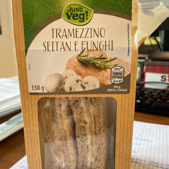 Just Veg ALDI Italy Tramezzino Seitan E Funghi Review Abillion