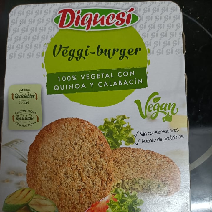 photo of Diquesí Veggi-burger 100% Vegetal Con Quinoa Y Calabacín shared by @arwenelenglin on  17 Jun 2022 - review
