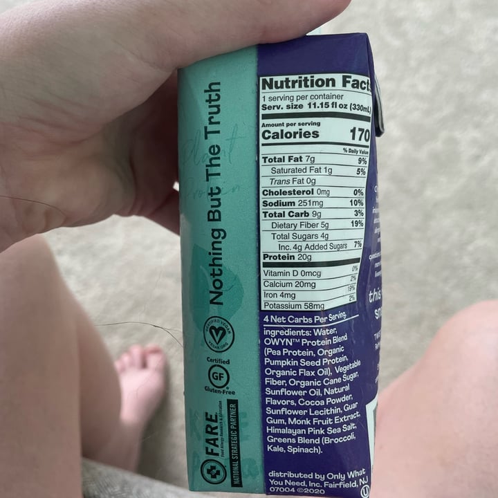 review photo of OWYN Cookies & Creamless Protein Shake shared by @lauren5151 on 26 Aug 2022 - review