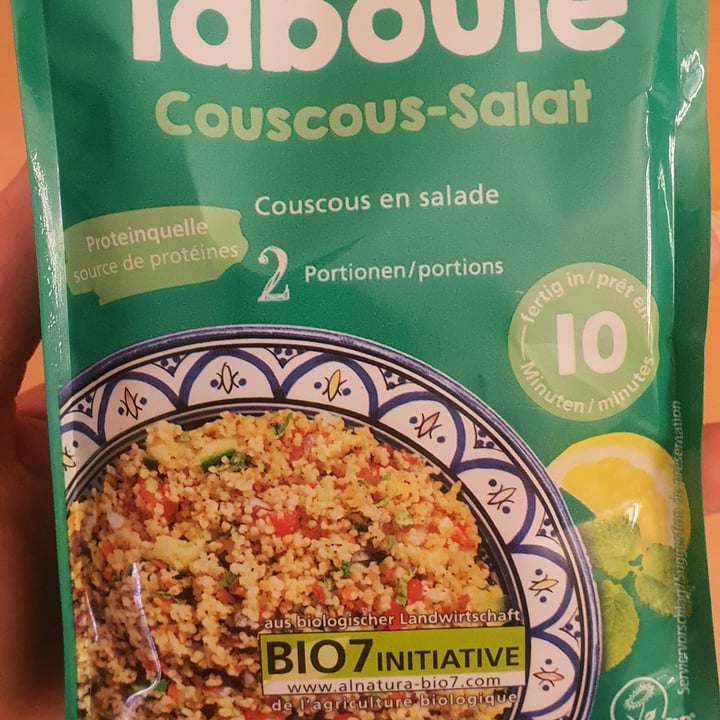 photo of Alnatura Taboulé Couscous-Salat shared by @jeanneloani on  04 Nov 2021 - review