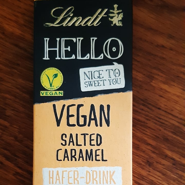 photo of Lindt Hello Vegan Salted Caramel shared by @letschoosecompassion on  14 Apr 2022 - review
