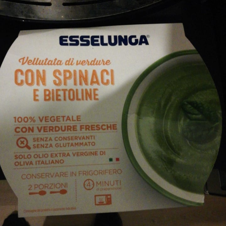 photo of  Esselunga Vellutata di verdure con spinaci e bietoline shared by @biagio on  06 Oct 2021 - review