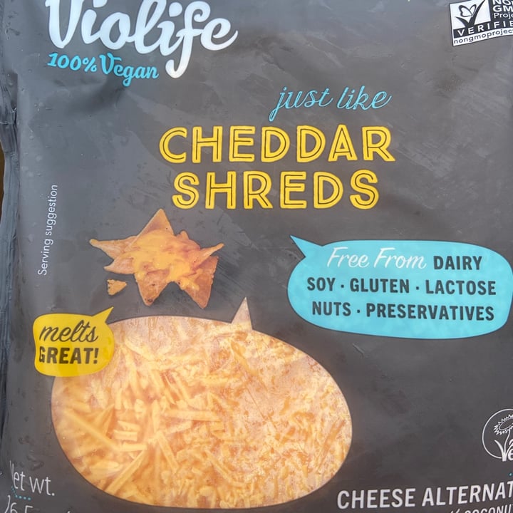 photo of Violife Cheddar shreds shared by @vfct on  03 Oct 2021 - review