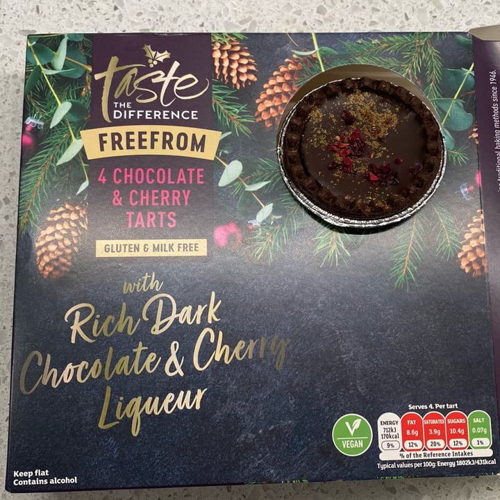 photo of Sainsbury’s Taste The Difference Chocolate and cherry tarts shared by @leevardy on  28 Oct 2021 - review