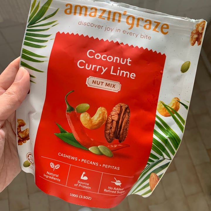 photo of Amazin' graze Coconut Curry Lime Nut Mix shared by @meixin2603 on  07 Feb 2021 - review