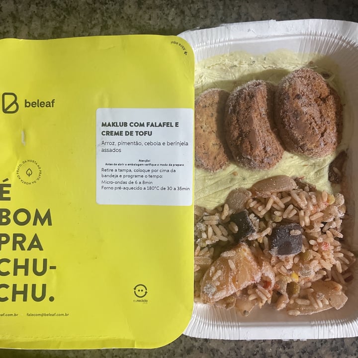 review photo of Beleaf Maklub com falafel e creme de tofu shared by @julianasc on 10 May 2022 - review