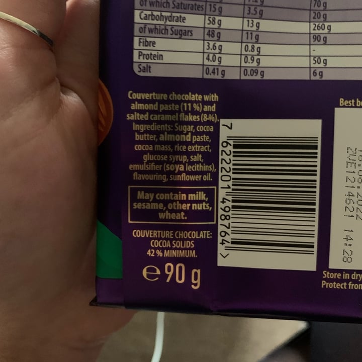 photo of Cadbury Plant Bar Salted Caramel shared by @sbarlxw on  19 Jan 2022 - review