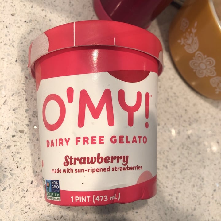 photo of O’my Dairy Free Strawberry Gelato shared by @myhappyveganlife on  12 Jun 2021 - review