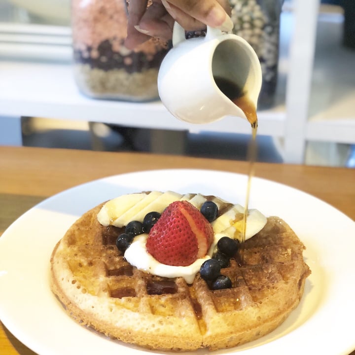 photo of The Living Cafe waffle shared by @healthywithakriti on  20 Nov 2019 - review