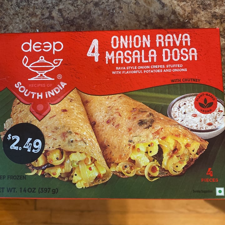 photo of Deep Indian Kitchen Onion Rava Masala Dosa shared by @sak on  29 Jun 2021 - review