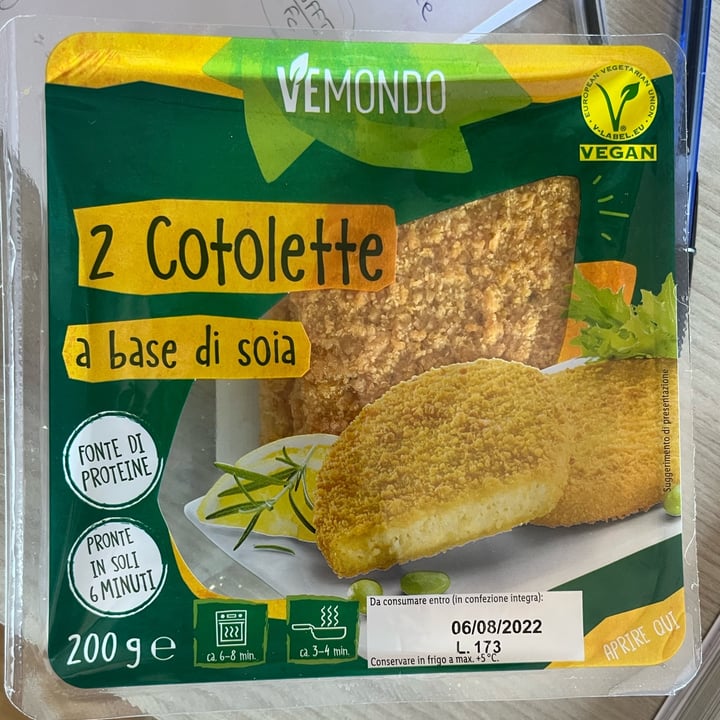 photo of Vemondo  Cotolette di Soia shared by @parruccone on  10 Jul 2022 - review