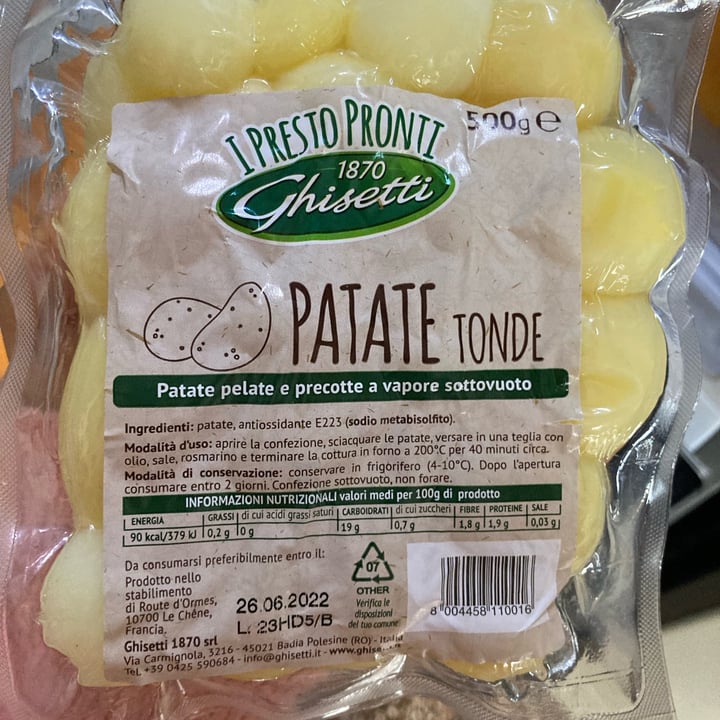 photo of I presto pronti ghisetti Patate tonde shared by @alemaguolo on  24 Apr 2022 - review