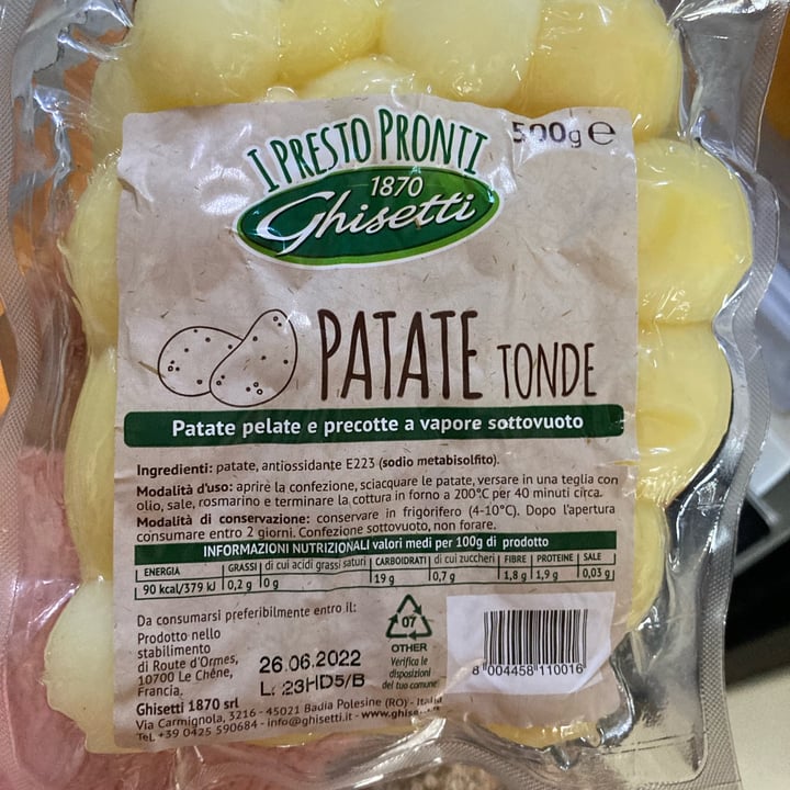 review photo of I presto pronti ghisetti Patate tonde shared by @alemaguolo on 24 Apr 2022 - review
