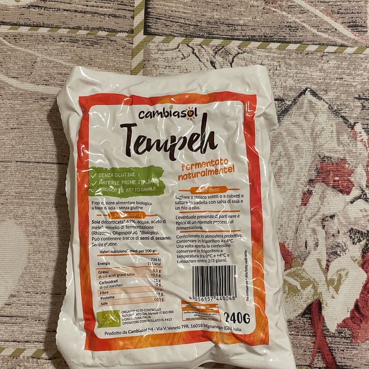photo of Cambiasol Tempeh Fermentato shared by @giuliveggy on  10 Mar 2022 - review