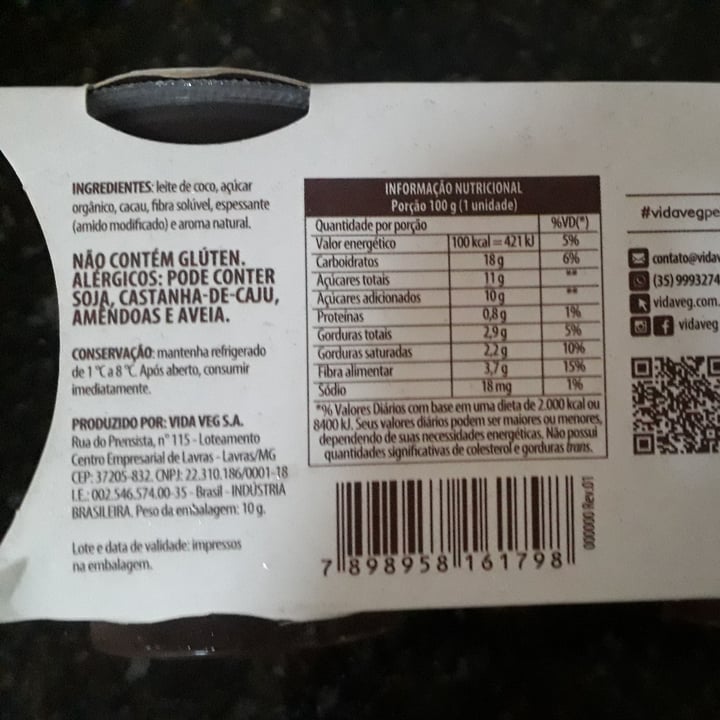 review photo of Vida Veg Mousse de Chocolate shared by @kelly34 on 28 Nov 2022 - review