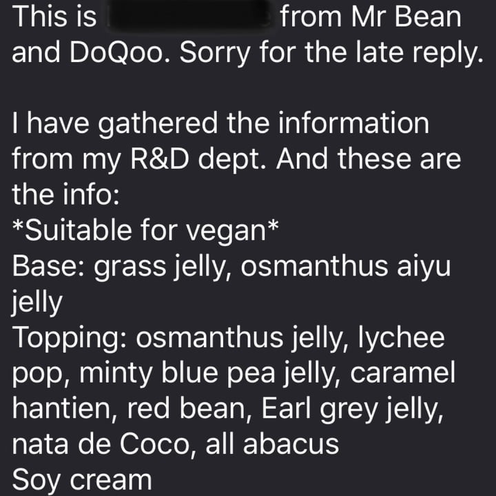 review photo of Mr Bean Kampung Admiralty DoQoo Dessert Cup shared by @llling on 17 Jul 2020 - review