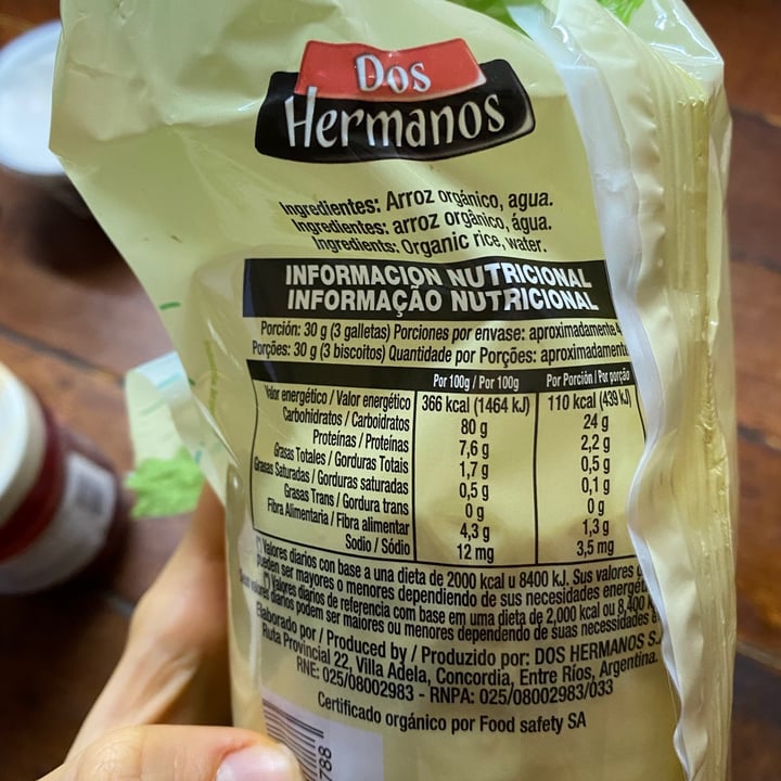 photo of Dos hermanos Galletas De Arroz Sin Sal shared by @inespressable on  31 Aug 2021 - review