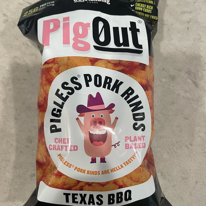 photo of PigOut Piglees Pork Rinds shared by @veg4n on  28 Oct 2021 - review