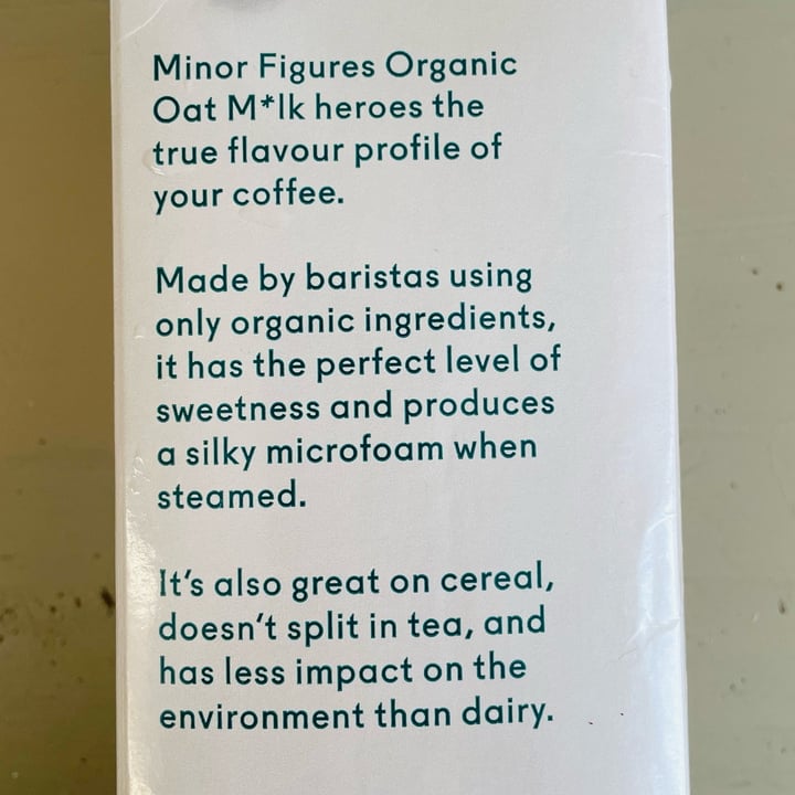 photo of Minor Figures Barista Oat Organic shared by @tamiapple on  30 May 2022 - review