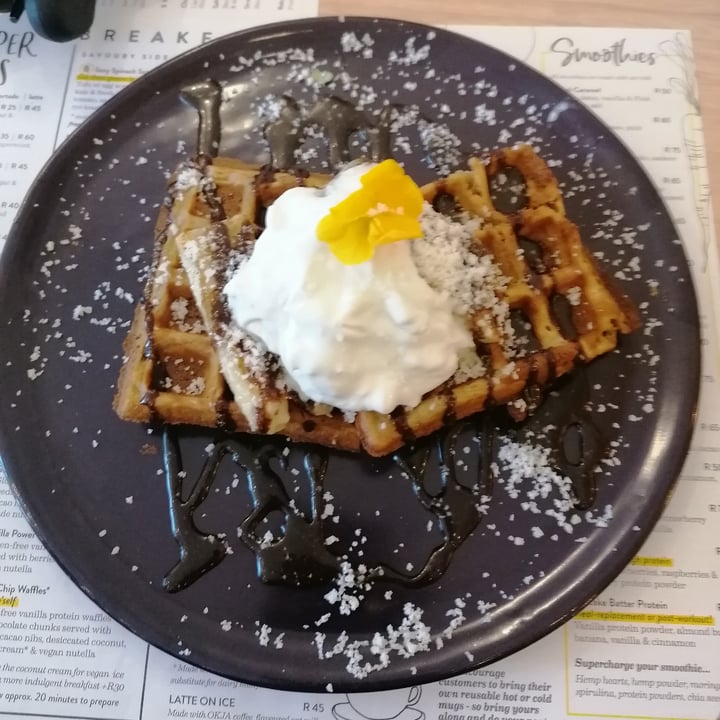 photo of Lexi's Healthy Eatery Choc Chip Protein Waffles shared by @rushisushi7 on  26 Jan 2021 - review