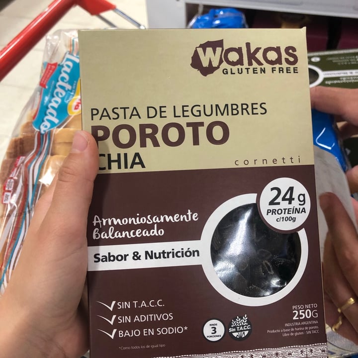 photo of Wakas Pasta de Legumbres Poroto y Chia shared by @tatucha on  28 Dec 2021 - review