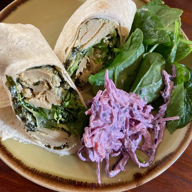 Photo of the dish “No Chicken Caesar Wrap”