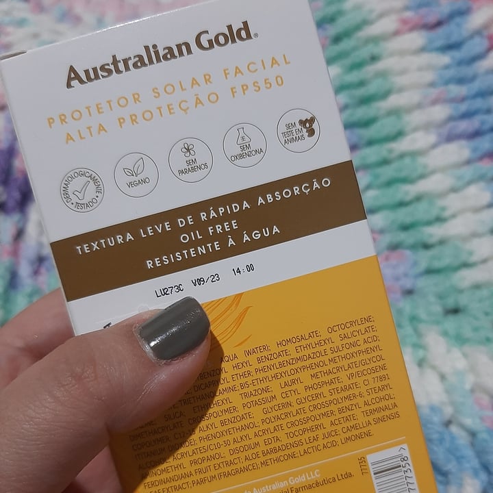 review photo of Australian Gold Protetor Solar FPS 50 Gel Creme shared by @vetyasmin on 14 Jun 2022 - review