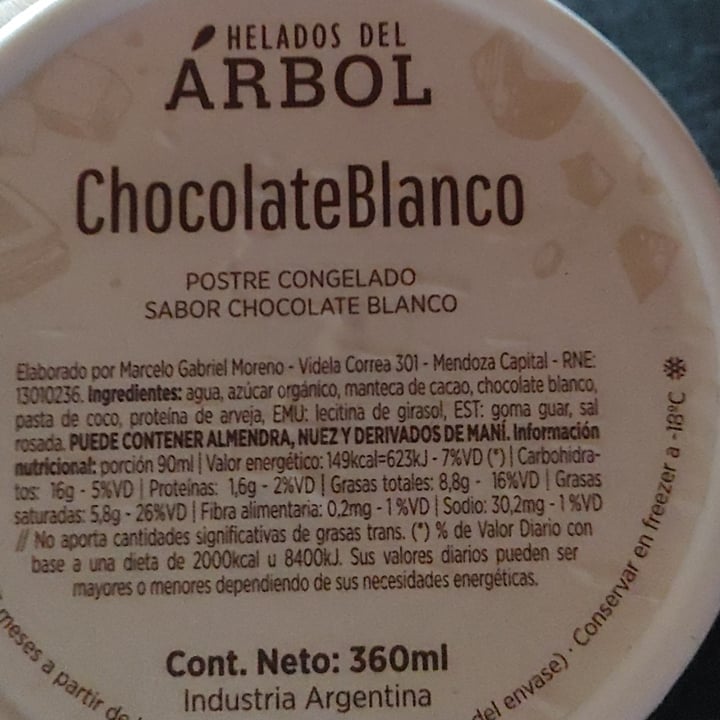 photo of Helados del Árbol Chocolate blanco shared by @aritosoul on  13 Apr 2022 - review