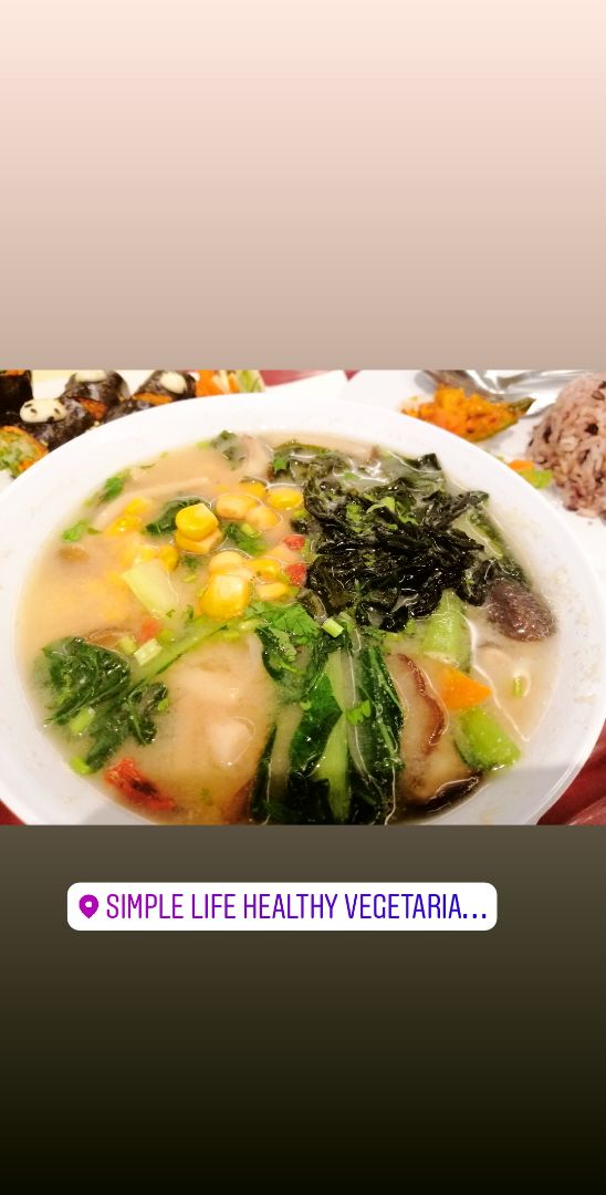 review photo of Simple Life Healthy Vegetarian Restaurant - Bukit Bintang Kuala Lumpur Black bean soup with noodles shared by @janicewithlove on 18 May 2019 - review