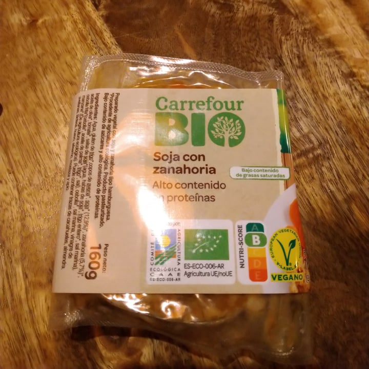 photo of Carrefour Bio Soja con zanahoria shared by @walkabout-veg on  27 Nov 2021 - review