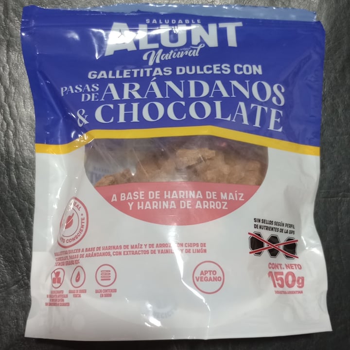 photo of Alunt Natural Alunt Natural Galletitas Dulces Con Pasas De Arándanos Y Chocolate shared by @vienti-sol on  20 Oct 2022 - review