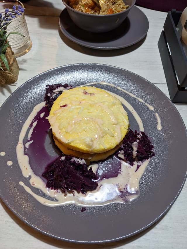 Foto do prato “Baked Polenta with Stuffing”