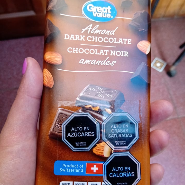 photo of Great Value  Chocolate con almendras shared by @kirara152 on  20 Dec 2021 - review