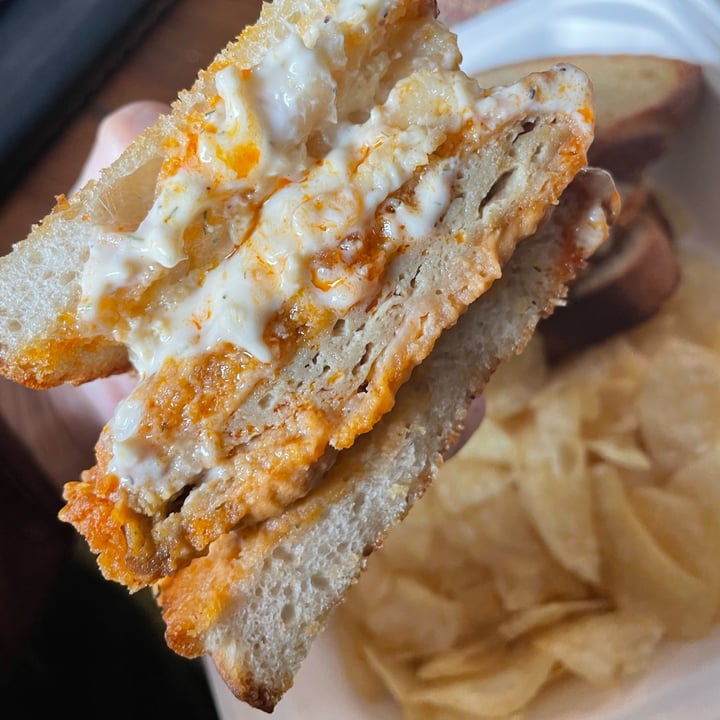 photo of Three Girls Vegan Creamery Buffalo chicken grilled cheese shared by @risinghope on  13 Dec 2021 - review
