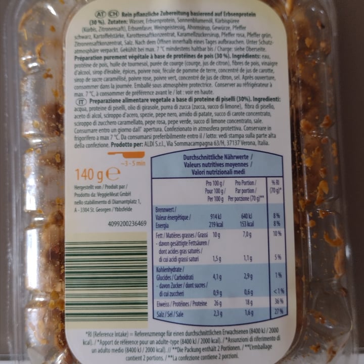 photo of Just Veg! (ALDI Italy) Pulled chunks shared by @sselvatika on  31 Mar 2022 - review
