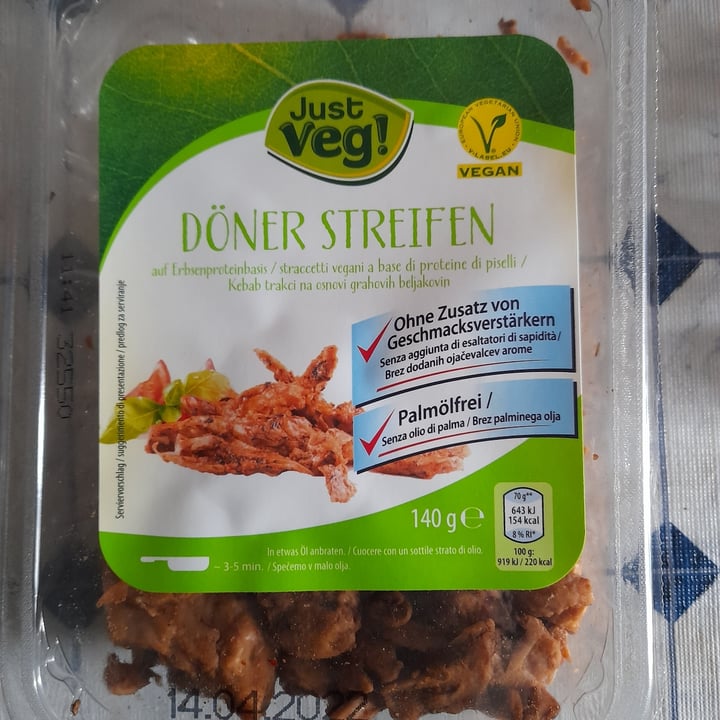 photo of Just Veg! (ALDI Italy) Döner Streifen shared by @yeonjunwi on  09 Apr 2022 - review